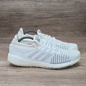 adidas PulseBoost HD Men's Size 10 Core White Gray Running Shoes (FU7335)